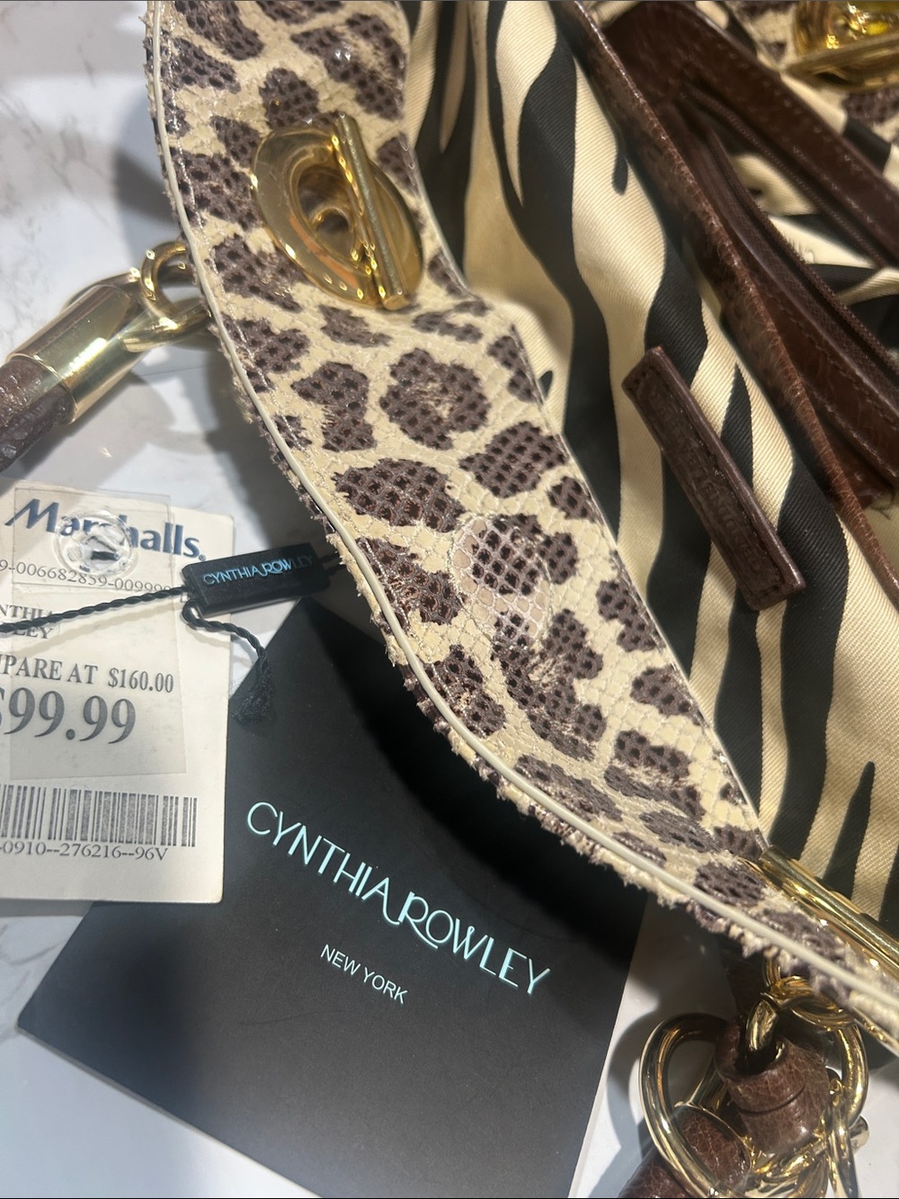 Cynthia Rowley Leopard-Print Tote Bag - Brown/Beige - Picture 11 of 12